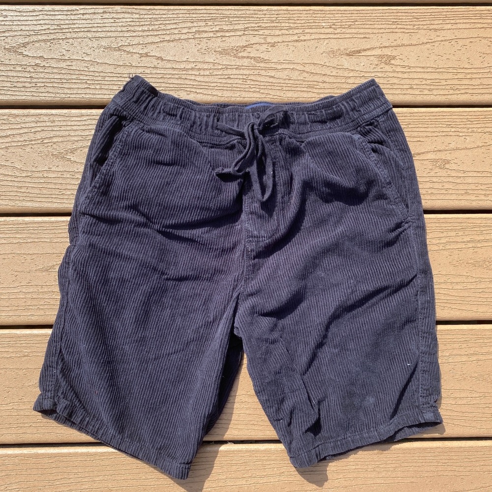 Black Corduroy Shorts